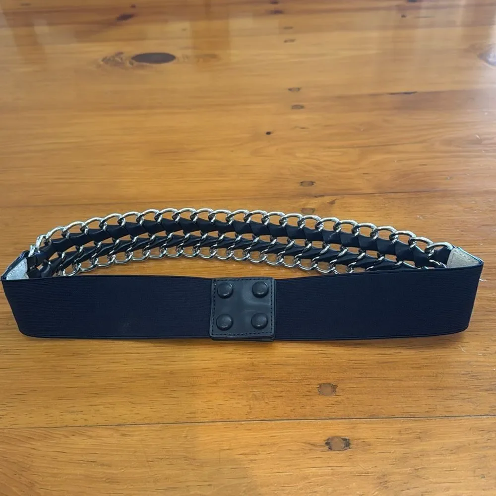 White House Black Market Wide Chain Cinch Snap Belt